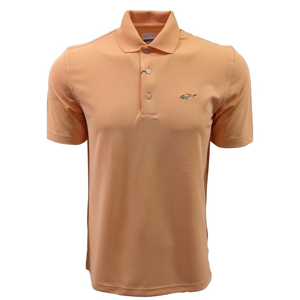 Greg Norman Play Dry Polo Shirt Mens 4XL Salmon Orange Golf Pocket Shirt